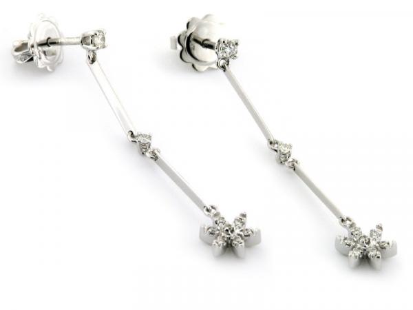 CF00087 - Orecchini Fiocco di Neve con Diamanti