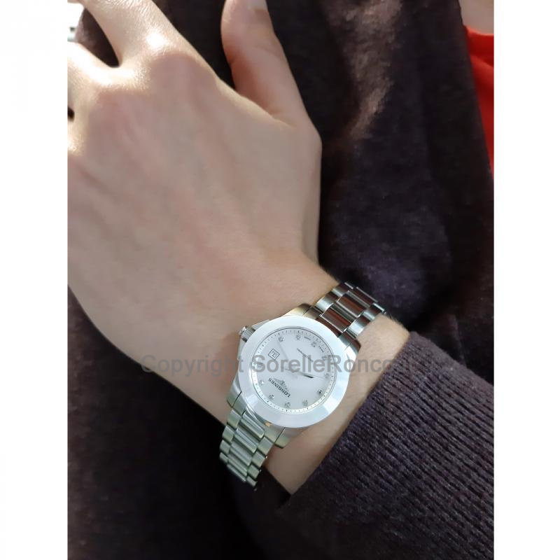 LONGINES CONQUEST LADY 29,5MM MADREPERLA DIAMANTI