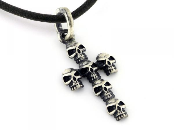 PA151E - Pendente Teschi in Argento e Marcasite