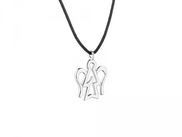 PZ529 - Pendente Angeli Oro Bianco 18Kt