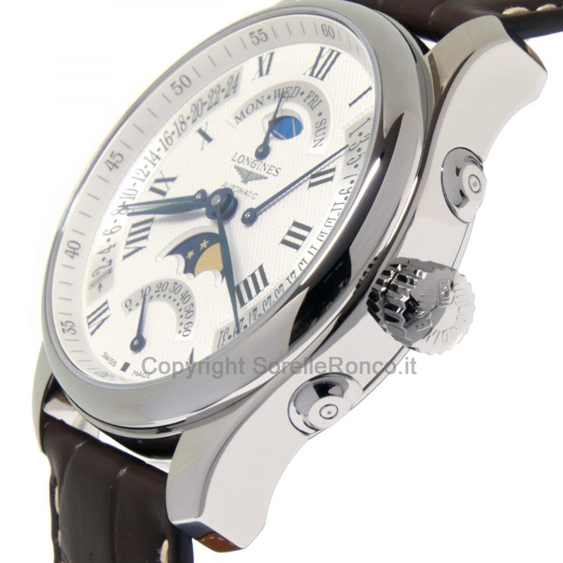 LONGINES MASTER RETROGRADO FASI LUNARI 44MM BIANCO