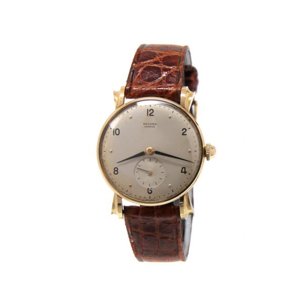 REC-ORL-0001 - Record Watch 33mm Argento Pelle Marrone Manuale