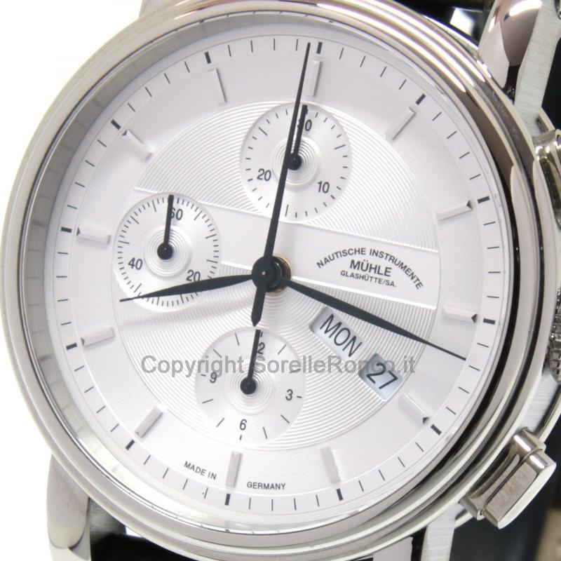 MÜHLE GLASHÜTTE TEUTONIA II SILVER CHRONO 42MM
