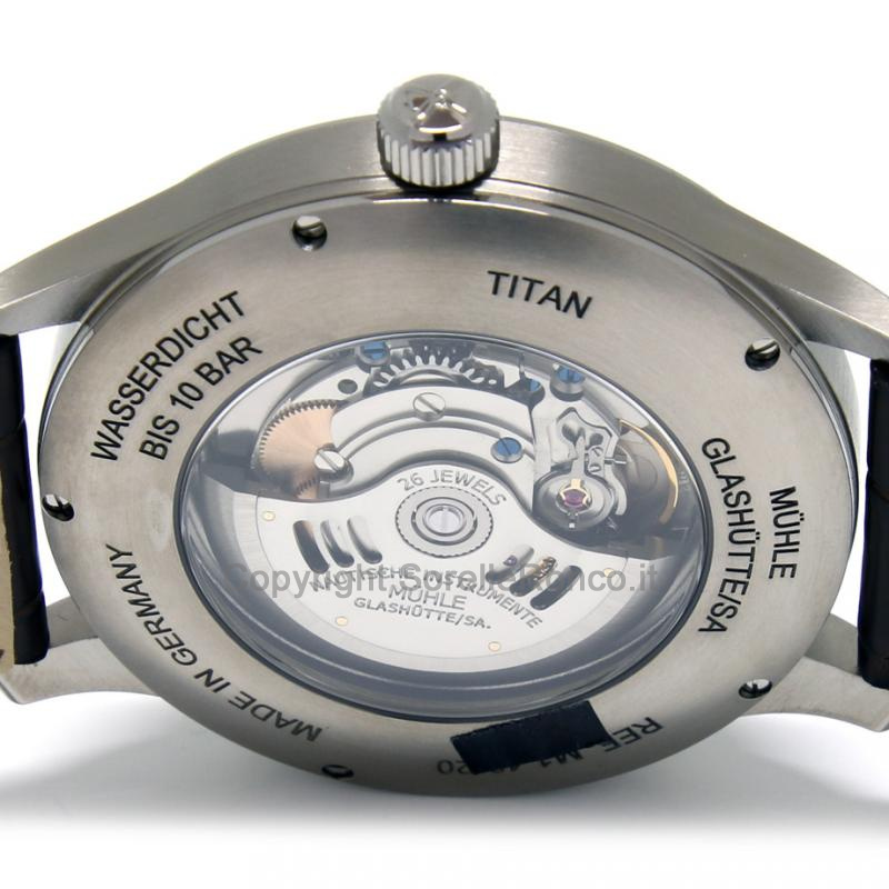 MÜHLE GLASHÜTTE LUNOVA ANTRACITE 42,3MM TAG/DATUM