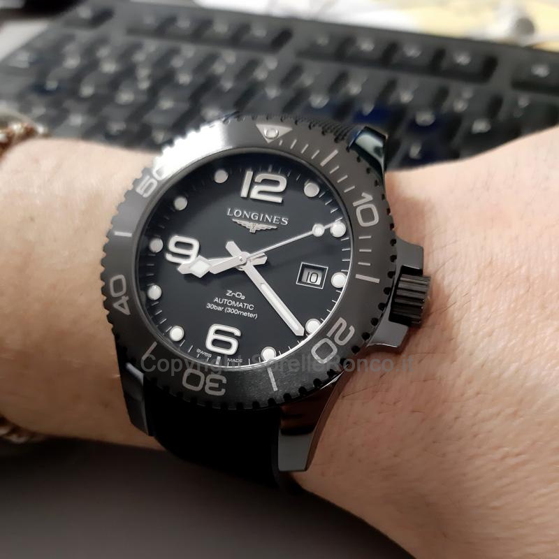 LONGINES HYDROCONQUEST 43MM AUTO NERO CAUCCIÙ