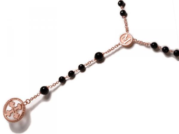ROSM009N0DR - Collana Rosario Rosa Onice MAGNUM