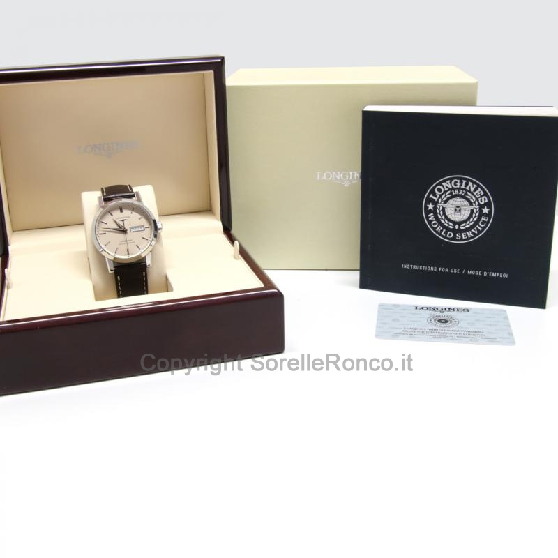 LONGINES 1832 BEIGE 40MM ALLIGATORE MARRONE