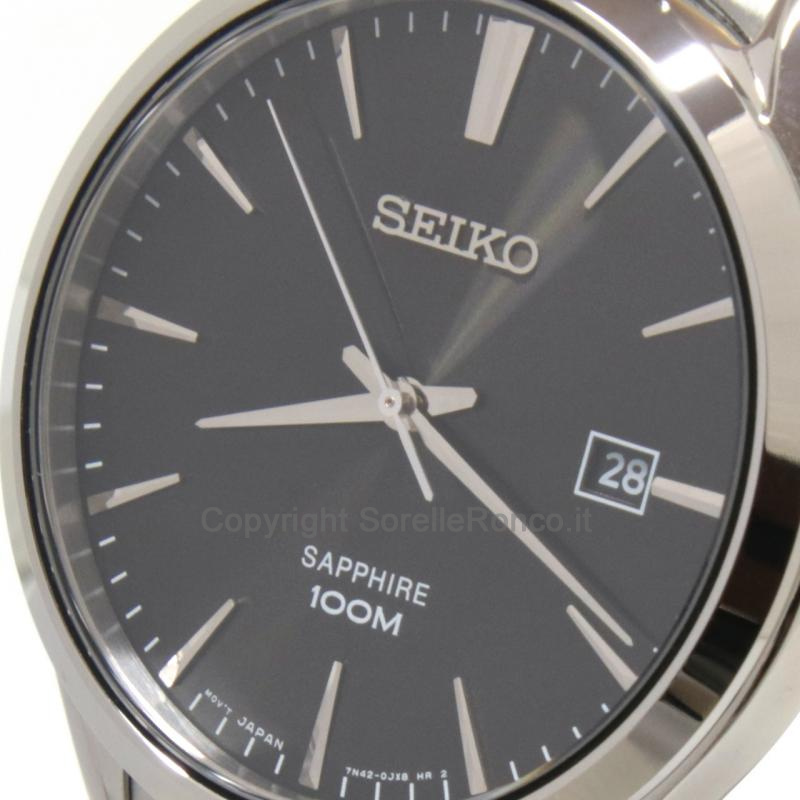 SEIKO CLASSIC NERO 40MM BRACCIALE ACCIAIO