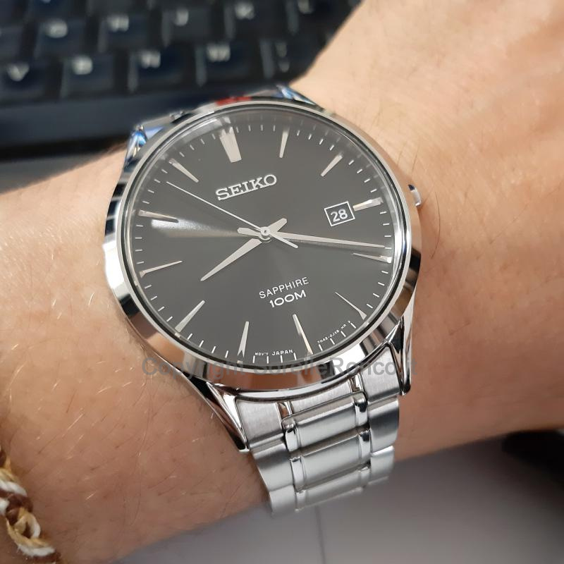 SEIKO CLASSIC NERO 40MM BRACCIALE ACCIAIO