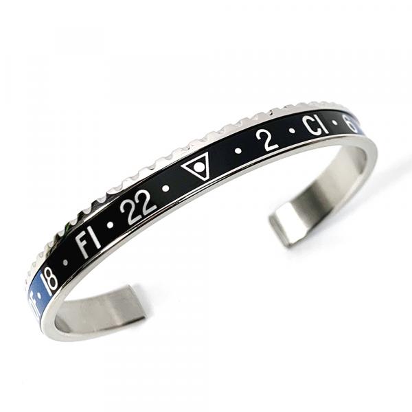 SBR-0439-N - Bracciale Speedometer Official Acciaio Blu e Nero