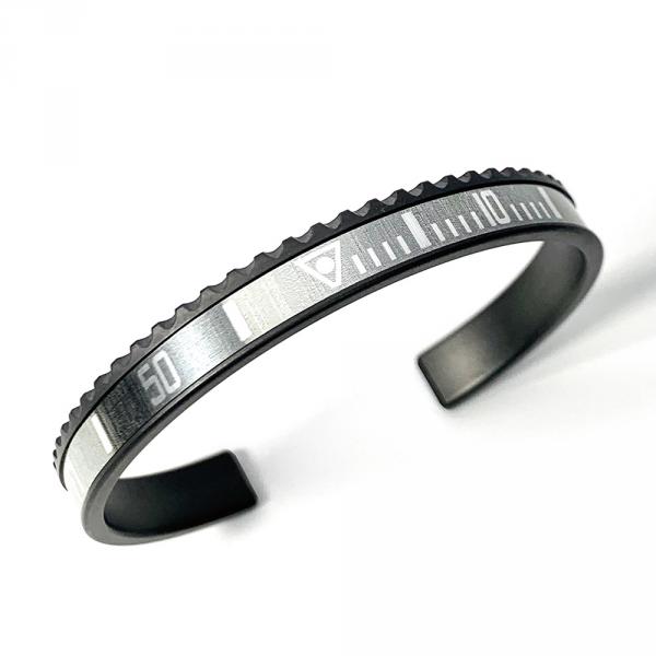 SBR-0582B-N - Bracciale Speedometer Official Acciaio Nero/Grigio