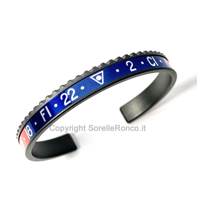 BRACCIALE SPEEDOMETER OFFICIAL NERO BLU/ROSSO