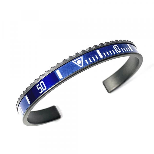 SBR-2356B-N - Bracciale Speedometer Official Acciaio Nero e Blu