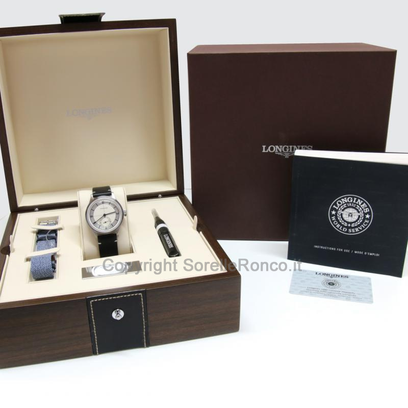 LONGINES HERITAGE 38,5MM ARGENTO PELLE NERA