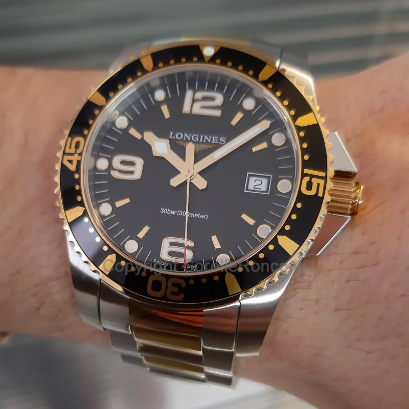 LONGINES HYDROCONQUEST QUARZO NERO PVD ORO 41MM