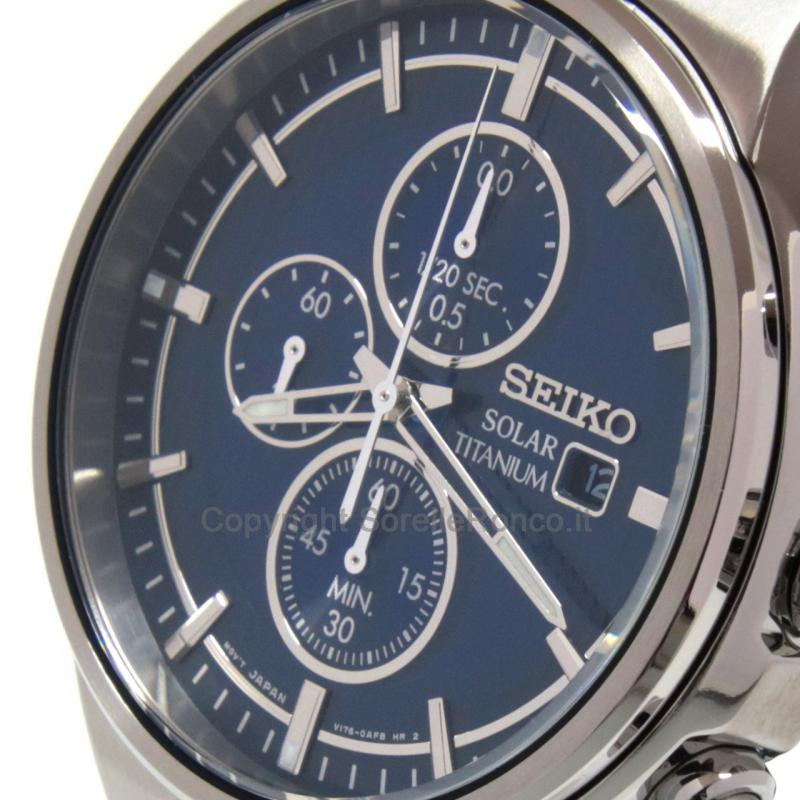 SEIKO SPORT SOLARE CHRONO BLU 42,6MM TITANIO