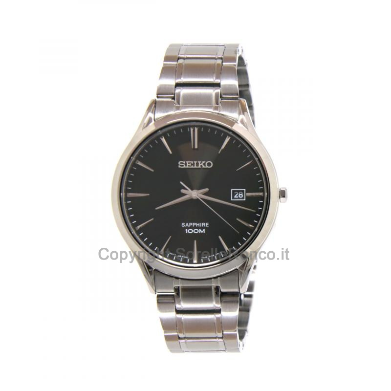 SEIKO CLASSIC NERO 40MM BRACCIALE ACCIAIO