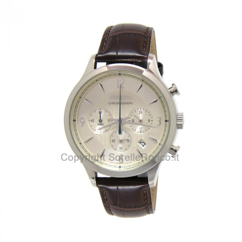 SEIKO CLASSIC CHRONO CHAMPAGNE 40MM PELLE