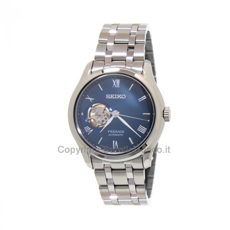 SEIKO PRESAGE 38,3MM BLU OPEN HEART