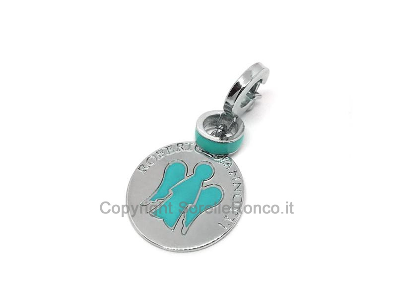 CHARMS ARGENTO ROBERTO GIANNOTTI AZZURRO