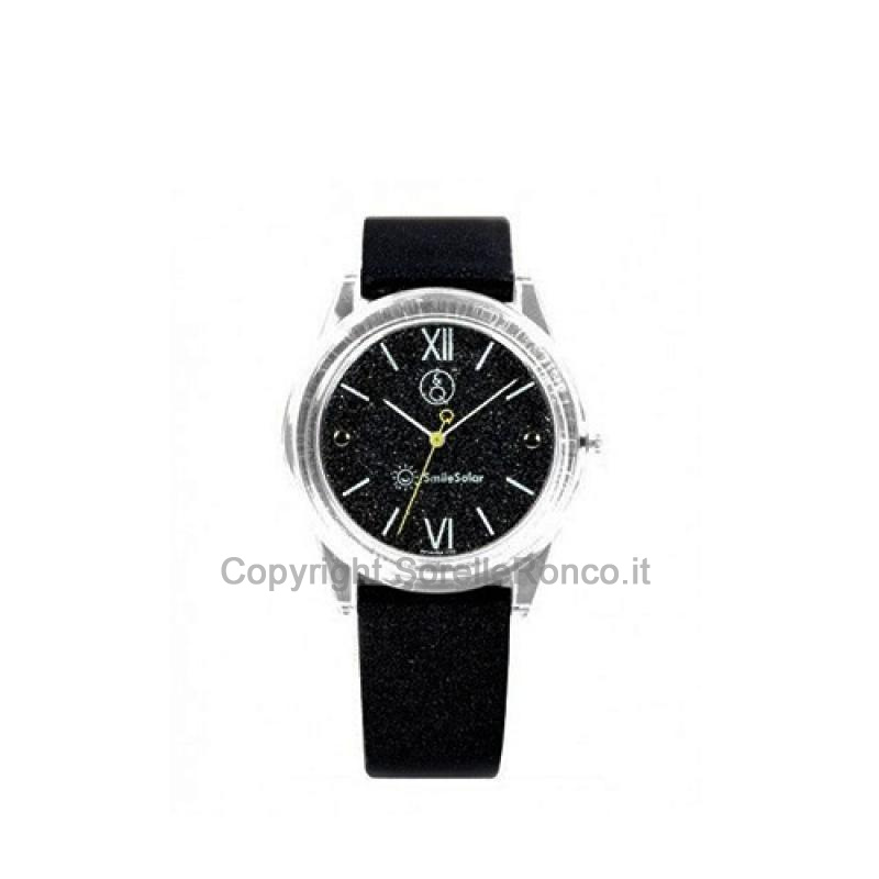 SMILESOLAR MINI NERO E ARGENTO GLITTER 32MM YOUNG