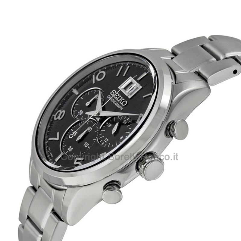 SEIKO NEO CHRONO QUARZO NERO 42MM ACCIAIO