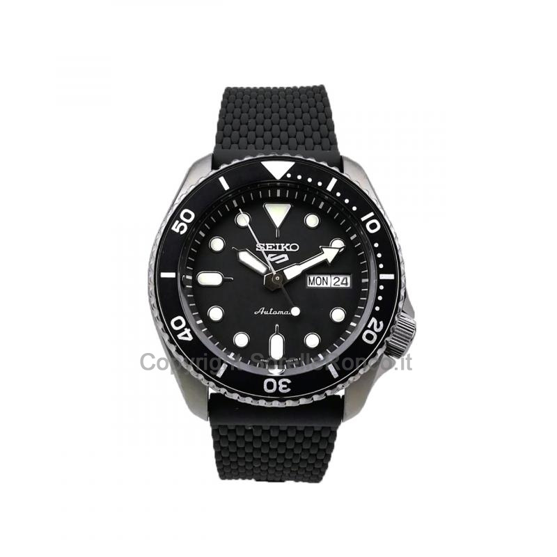 SEIKO 5 SPORTS 42,5MM NERO CINTURINO GOMMA NERA
