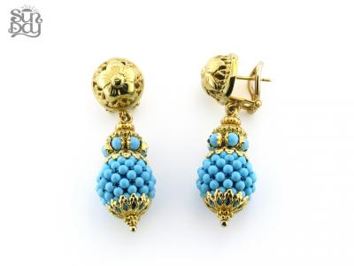 Orecchini a Clips Sun Day in Oro Giallo