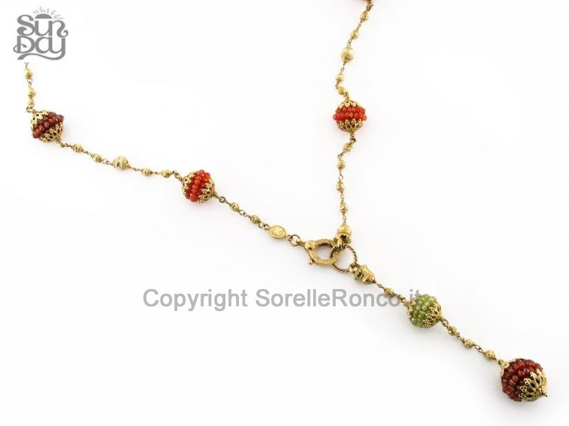 COLLANA SUN DAY IN ORO CON ZIRCONI