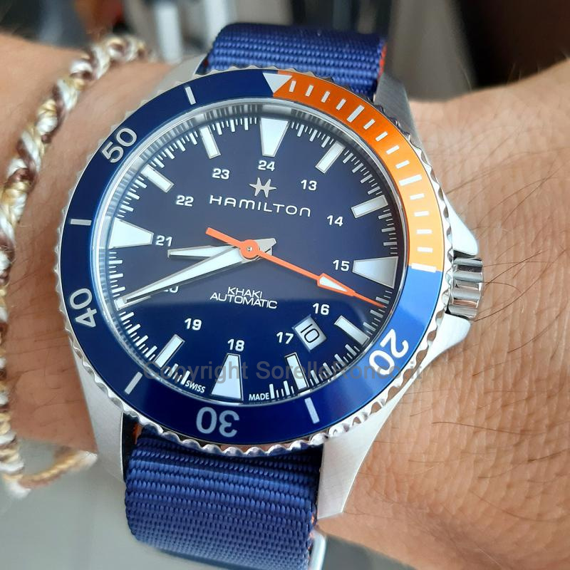 HAMILTON KHAKI NAVY SCUBA BLU 40MM NATO BLU
