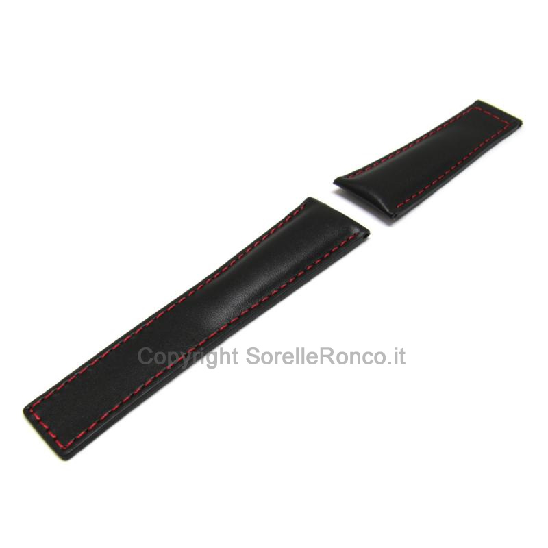 CINTURINO COMPATIBILE TAG HEUER MONACO PELLE NERA