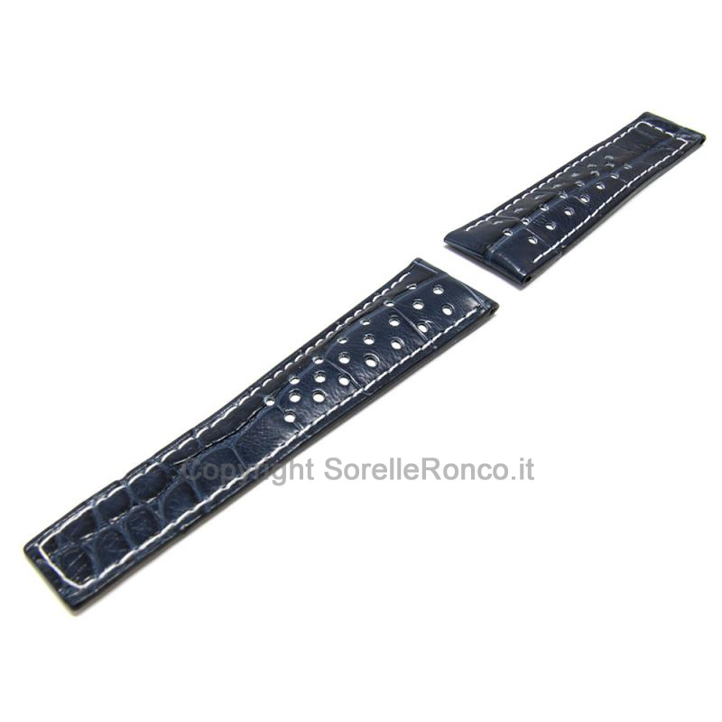 CINTURINO COMPATIBILE TAG HEUER COCCO BLU