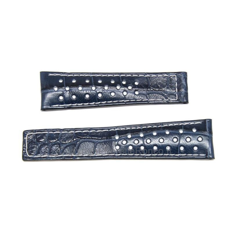 CINTURINO COMPATIBILE TAG HEUER COCCO BLU