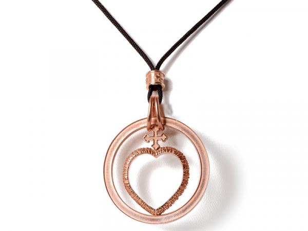TECM009C0DR - Tuum Cor MAGNUM Argento Rosa con Cordino