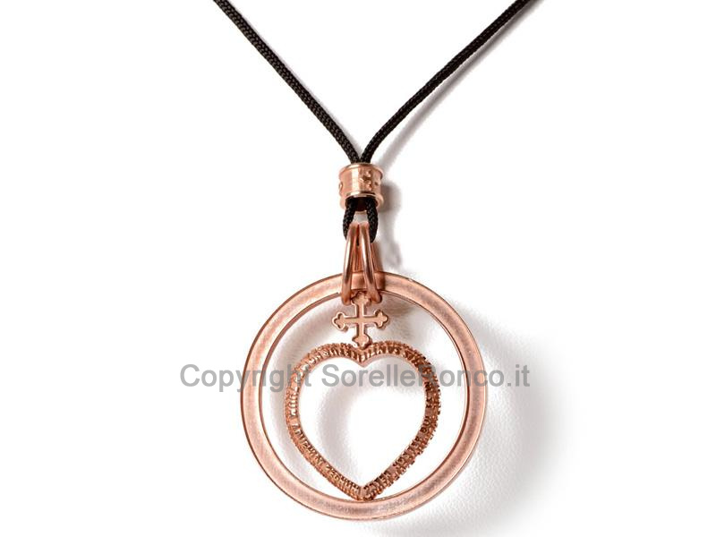 TUUM COR MAGNUM ARGENTO ROSA CON CORDINO