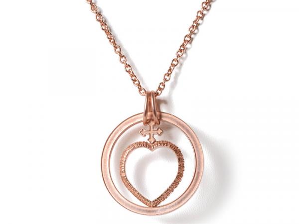 TECM009F0DR - Tuum Cor MAGNUM Argento Rosa con Catena