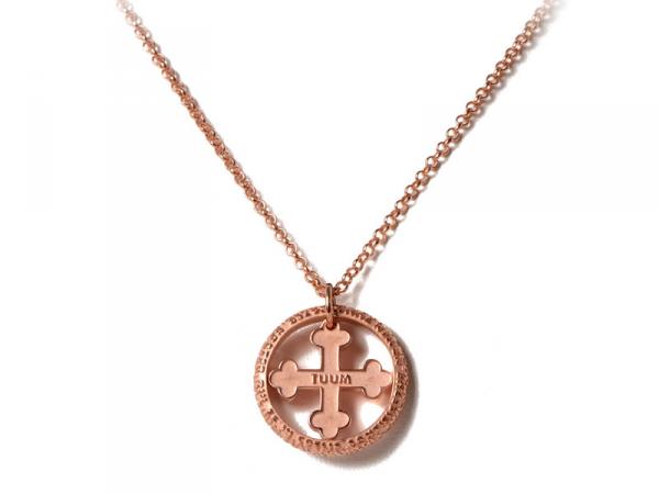 TEFB009R0DR - Tuum Flore Argento Rosa con Catena