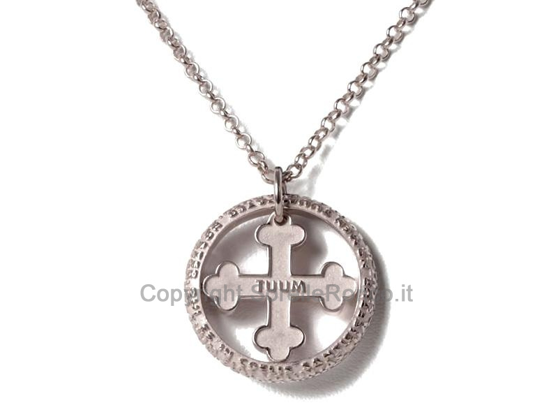 TUUM FLORE ARGENTO RODIATO CON CATENA