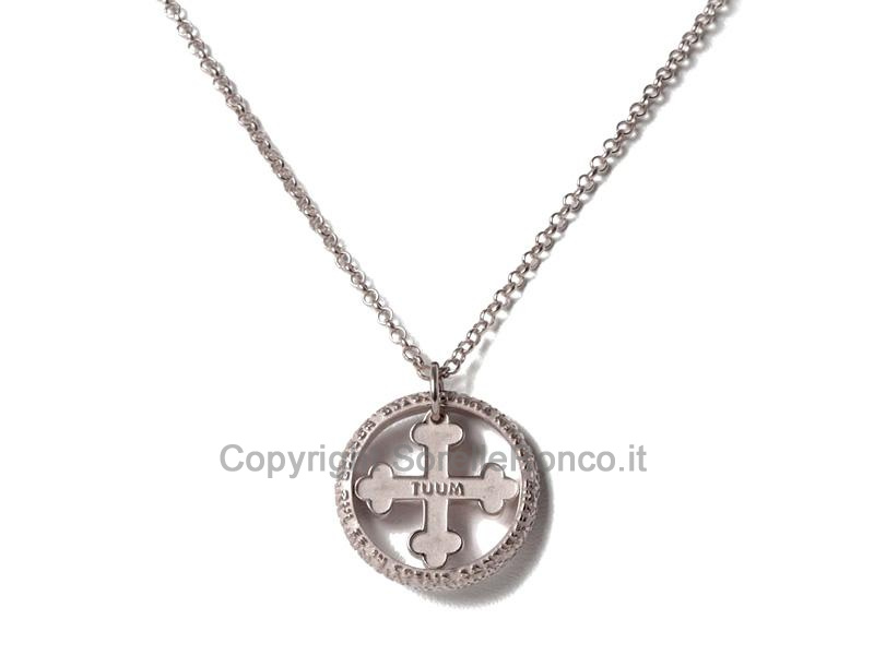 TUUM FLORE ARGENTO RODIATO CON CATENA