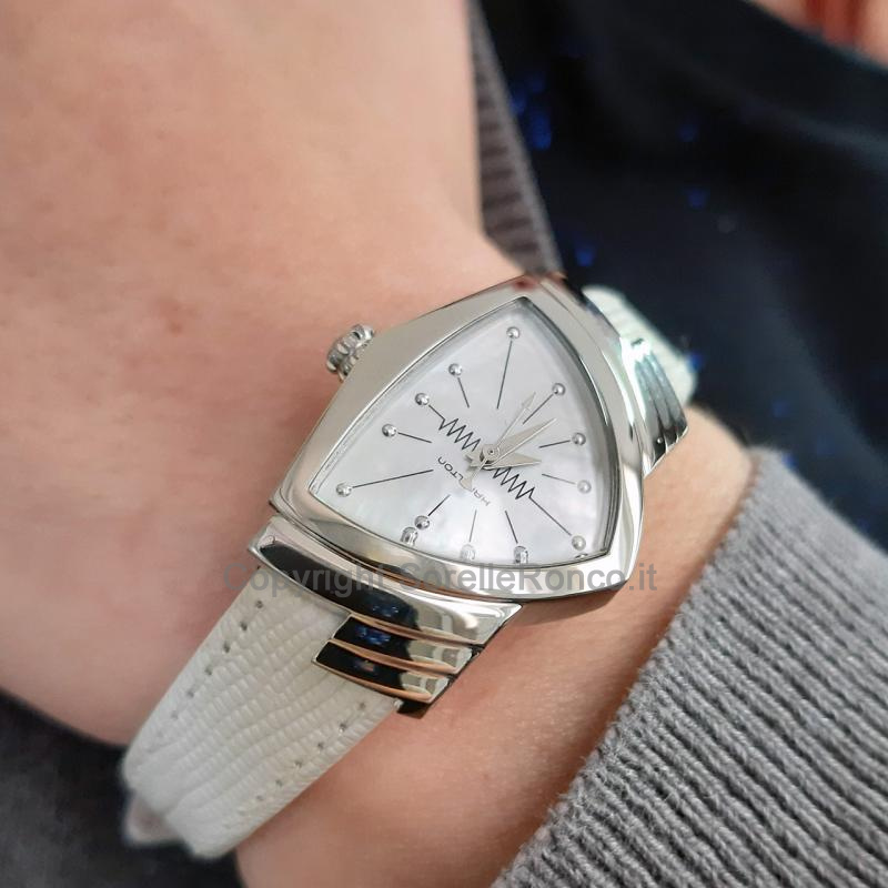 HAMILTON VENTURA BIANCO MADREPERLA 36,50MM ACCIAIO