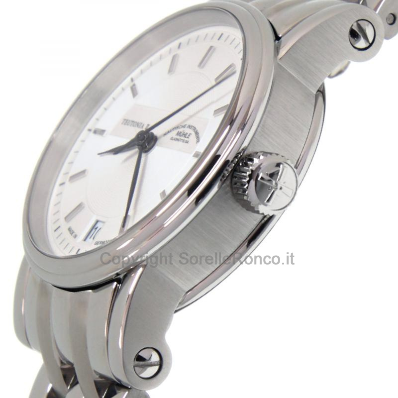 MÜHLE GLASHÜTTE TEUTONIA II SILVER 34MM ACCIAIO