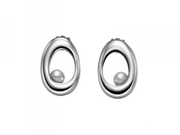 TJ1122 - Orecchini Breil Dew Argento Perla Grigia