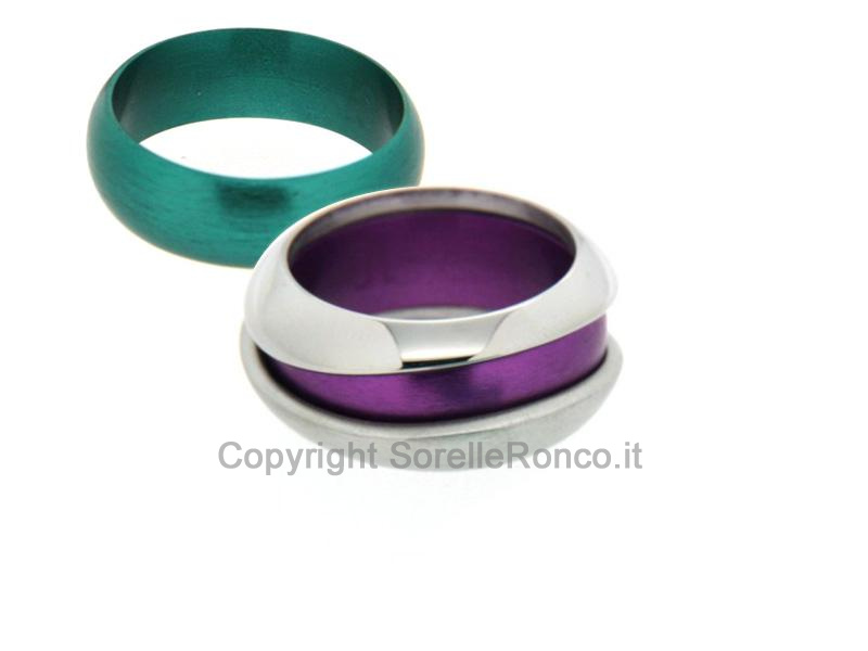 ANELLO BREIL SECRETLY ACCIAIO EMERALD PINK 16