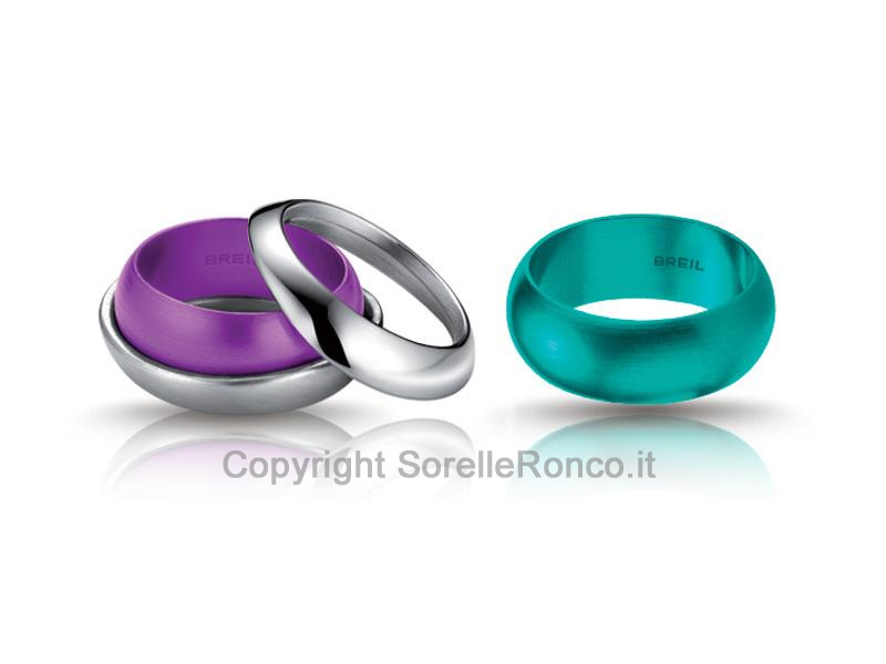 ANELLO BREIL SECRETLY ACCIAIO EMERALD PINK 16