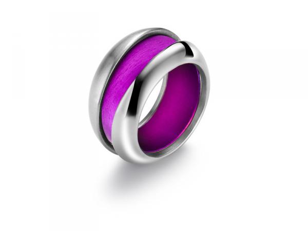 TJ1185-16 - Anello Breil Secretly Acciaio Emerald Pink 16