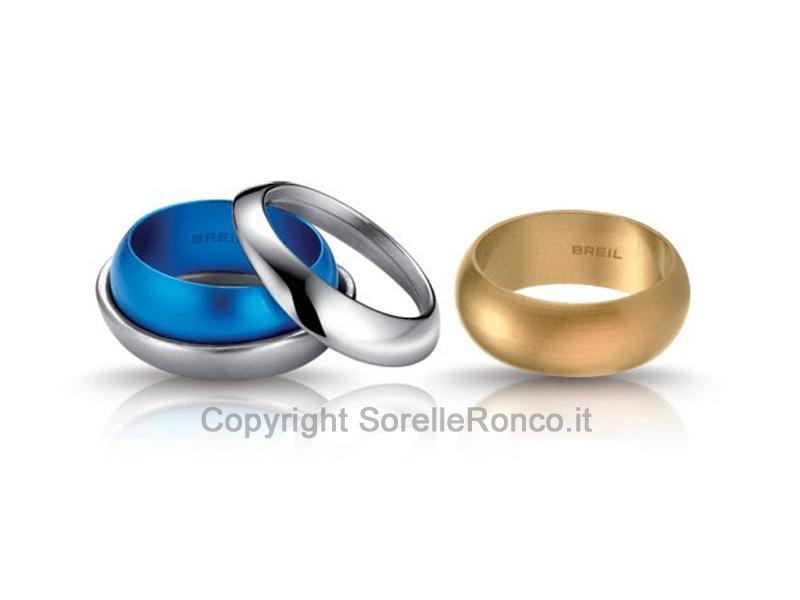 ANELLO BREIL SECRETLY ACCIAIO OCEAN GOLD 18