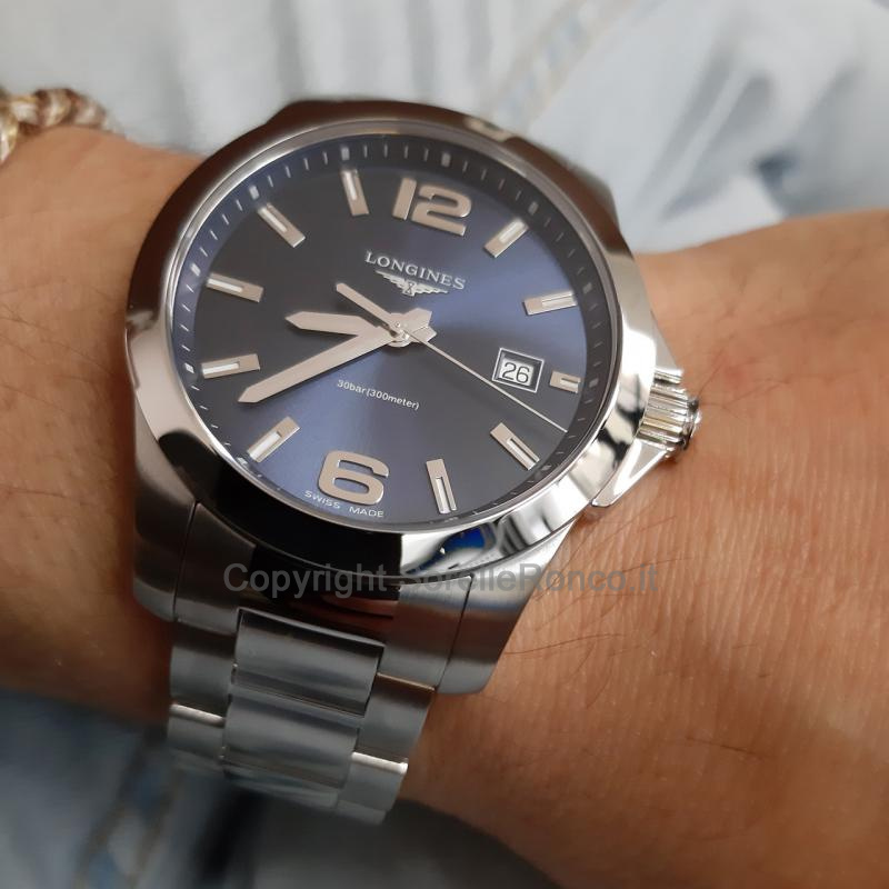 LONGINES CONQUEST ACCIAIO BLU 41MM QUARZO