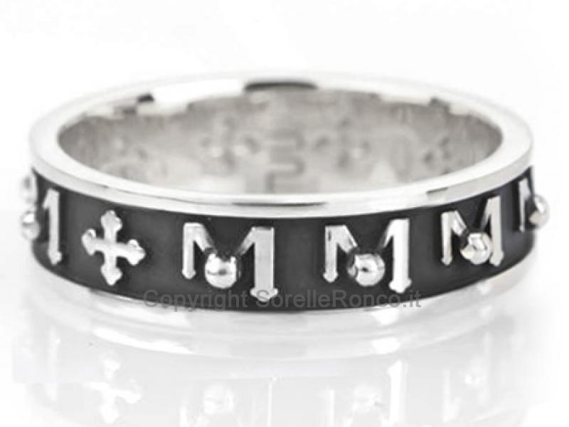 ANELLO TUUM DECEM IN ARGENTO BRUNITO