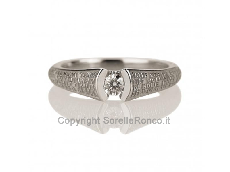UNICUS TUUM ORO BIANCO 9KT DIAMANTE 0.15