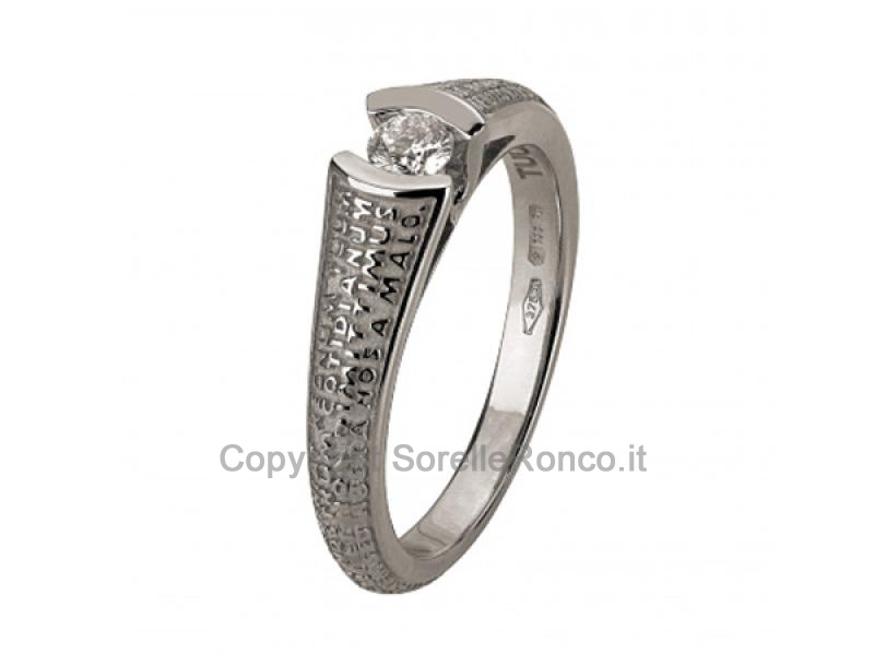 UNICUS TUUM ORO BIANCO 9KT DIAMANTE 0.15